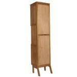 Teak-Hochschrank M73 Braun - Holzart/Dekor - Holz teilmassiv - 40 x 181 x 41 cm