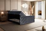 Boxspringbett VILA-1-Z KING Steingrau - Breite: 160 cm