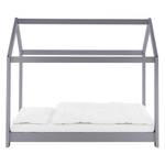 Lit d'enfant avec toit 70x140cm Gris Gris - Bois manufacturé - 78 x 128 x 146 cm