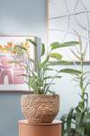 Panier à plantes Jorck Marron - Fibres naturelles - Matière plastique - 26 x 24 x 26 cm
