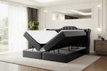 Boxspringbett VILA Hochglanz Schwarz - Breite: 140 cm - H3