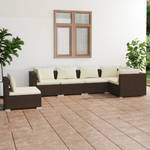 Garten-Lounge-Set (6-teilig) 3013636-3 Braun - Creme - Weiß