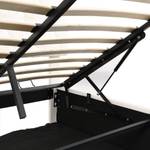 Polsterbett mit LED Nesoi Ⅲ Weiß - Holzwerkstoff - Metall - Kunststoff - Massivholz - Holzart/Dekor - 142 x 111 x 203 cm