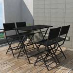 Garten-Essgruppe (5-teilig) 293958 Schwarz - Kunststoff - Polyrattan - 60 x 101 x 120 cm