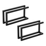 Lot de 2 porte-pantoufles Kvam Noir - Métal - 40 x 20 x 10 cm