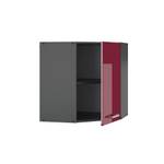 Eckhängeschrank R-Line 57cm Anthrazit - Hochglanz Bordeaux