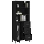 Highboard DE9694 Schwarz - Holzwerkstoff - 34 x 180 x 70 cm