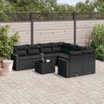 Gartensitzgruppe K325(9-tlg) Schwarz - Massivholz - 69 x 62 x 66 cm