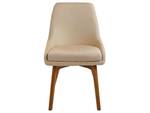 Chaise de salle à manger MELFORT Beige - Chêne foncé