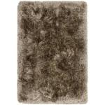 Tapis shaggy tufté main confort SPLASH Taupe - 160 x 230 cm