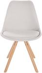 Chaise de salle à manger Sofia Lot de 4 Blanc crème