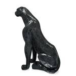 Sitzende Panther-Glasskulptur