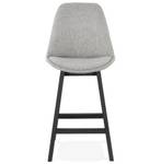 Tabouret De Bar TERESA Noir - Gris - Chêne foncé