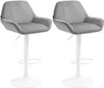 Tabouret de bar Braga Lot de 2 Gris