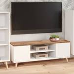 TV-Schrank mit 2 Türen und 1 Weiß - Holzwerkstoff - 155 x 137 x 40 cm