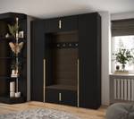 Garderobe Inova 1 Z13 Schwarz - Braun - Gold - Gold