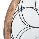 Runder Dekospiegel 脴 Holz, 64 cm aus