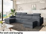 Ecksofa Voss U-Form Grau