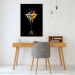 Tableau verre de cocktail 40 x 60 cm - Verre