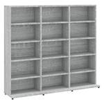 CD-Schrank 3002090 Grau - Eiche Sonoma Dekor - 23 x 89 cm