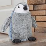 Türstopper Pinguin Blau - Grau - Weiß - Naturfaser - Kunststoff - Textil - 24 x 25 x 17 cm