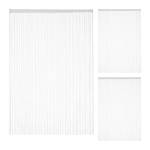 3 x Fadenvorhang weiß 145x245 cm Weiß - Textil - 145 x 245 x 1 cm