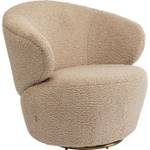 Fauteuil pivotant Carella Marron - Textile - 82 x 75 x 81 cm