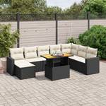 Gartensitzgruppe K906(9-tlg) Schwarz - Massivholz - 69 x 62 x 55 cm