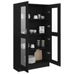 Vitrinenschrank 3005130-2 Schwarz - Höhe: 150 cm