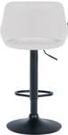 Tabouret de bar Milet Lot de 2 Blanc - Cuir synthétique - 47 x 85 x 48 cm