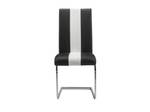 Chaise cantilever TRINITY Noir - Cuir synthétique - 42 x 100 x 58 cm