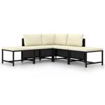 Garten-Sofa-Set (5-teilig) 3010471-10 Schwarz