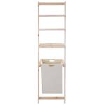 Leiterregal B59 Wäschekorb Beige - Braun - Holzart/Dekor - Holz teilmassiv - 41 x 152 x 35 cm