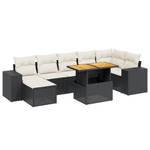 Garten-Sofagarnitur -K-4377 ( 8-tlg ) Schwarz - Massivholz - 69 x 62 x 55 cm