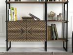 Bücherregal Santana mit Metallfüße Braun - Holzwerkstoff - 120 x 180 x 39 cm