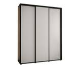 ARMOIRE À PORTES COULISSANTES DAVOS 1 Noir - Blanc - Largeur : 200 cm