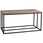 Table basse porte bûches en bois et méta Noir - Métal - 100 x 50 x 50 cm