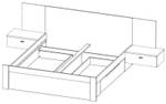 Doppelbett inklusive Nachtkonsolen ROMA Braun - Holzwerkstoff - 298 x 90 x 207 cm