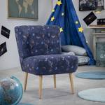 Fiona Sessel Blau - Textil - 58 x 78 x 68 cm