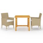 Salle à manger (lot de 3) 3006037 Beige - Marron - Bois - Blanc