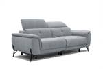 Sofa Avena (3-Sitzer mit 2 Relax) Silber / Grau - Silbergrau