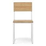 Chaise Oxford 40x40x86cm BL-EV Blanc - Bois massif - Bois/Imitation - 40 x 86 x 40 cm