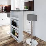 Table de bar 80cm blanche/anthracite Anthracite - Blanc