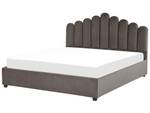 Lit double VINCENNES Beige - Noir - Taupe - Largeur : 187 cm