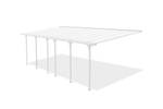 Pergola/Carport KLEO adossé XL Blanc - Largeur : 800 cm