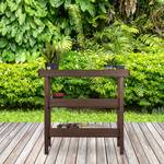 Table de jardinage en bois marron Marron - Argenté - Bois manufacturé - Métal - 92 x 86 x 42 cm