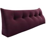 Großes ergonomisches Keilkissen Samt Bordeaux - 160 x 50 cm