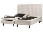 Lit double DUKE II Beige - Crème - Largeur : 180 cm