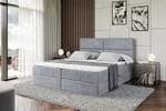 Boxspringbett GRATUN Grau - Breite: 140 cm - H3