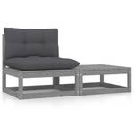 Garten-Lounge-Set (2-teilig) 3007914-10 Grau